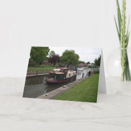 Themse bei Chertsey Lock Greeting Card Karte