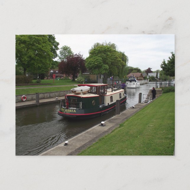 Themse bei Chertsey Lock Postcard Postkarte (Vorderseite)