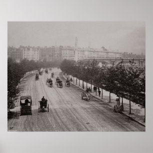 Themse-Damm (Sepia-Foto) Poster