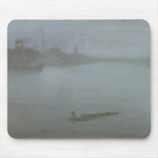 Themse - Notturno im Blau und im Silber, c.1872/8 Mousepad (Vorne)