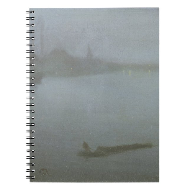 Themse - Notturno im Blau und im Silber, c.1872/8 Notizblock (Vorderseite)