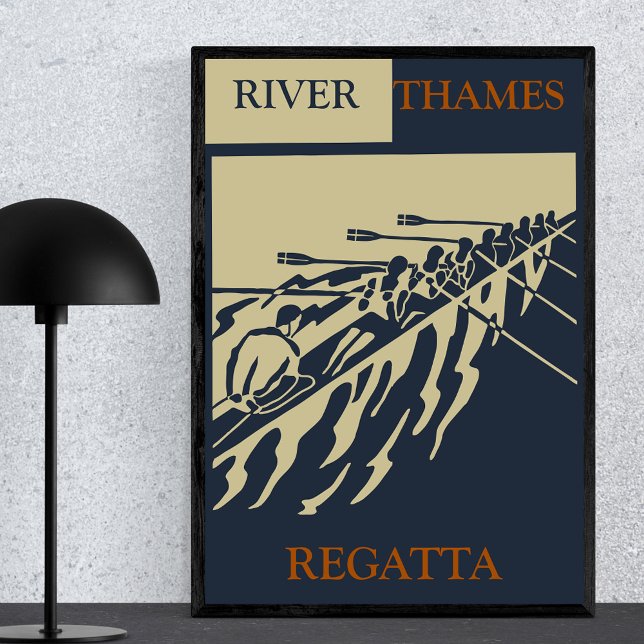 Themse Regatta Vintag Retro Rowing Sport Poster (Von Creator hochgeladen)