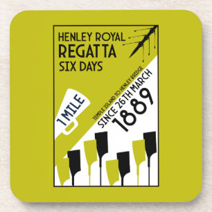 Themse Regatta - Vintage Retro Style Rowing Getränkeuntersetzer