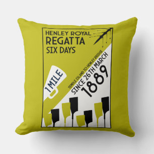 Themse Regatta - Vintage Retro Style Rowing Kissen
