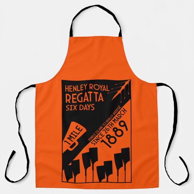 Themse Regatta - Vintage Retro Style Rowing Schürze (Vorderseite)