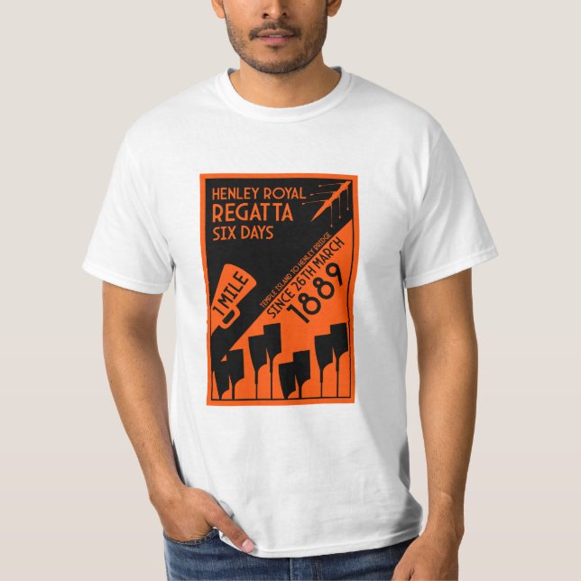Themse Regatta - Vintage Retro Style Rowing T-Shirt (Vorderseite)