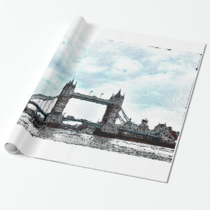 Themse & Tower Bridge, London England Geschenkpapier