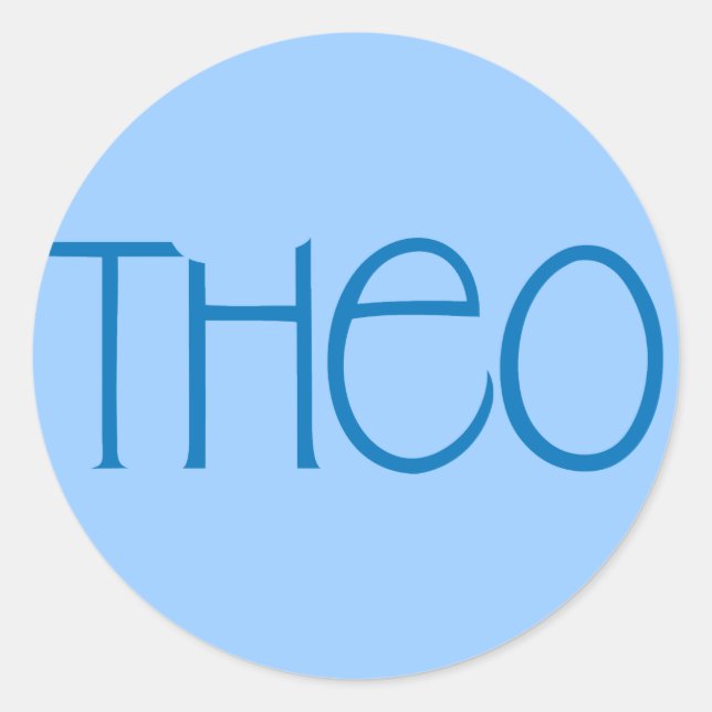 Theo Blue Sticker (Vorderseite)