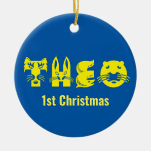 Theo First Christmas Keramik Ornament
