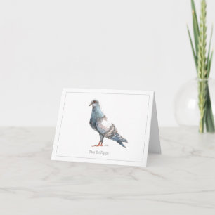 "Theo The Pigeon"-Grüße-Karte Karte