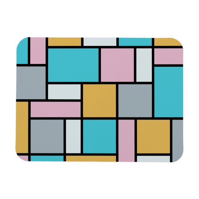 Theo Van Doesburg - Komposition 17 - Mondrian Art Magnet (Horizontal)