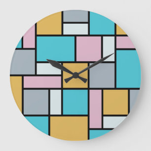 Theo van Doesburg - Zusammensetzung 17 - Mondrian Große Wanduhr