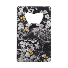 Theo Van Hoytema Retro Peacock Clip Art Black und Geldbeutel Flaschenöffner