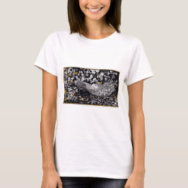 Theo Van Hoytema Retro Peacock Clip Art Black und T-Shirt