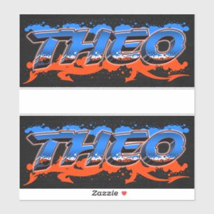 Theo Vorname Name Graffiti Aufkleber Sticker