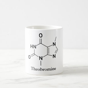 Theobromin-Molekül Chemie Schokoladenliebhaber Tasse
