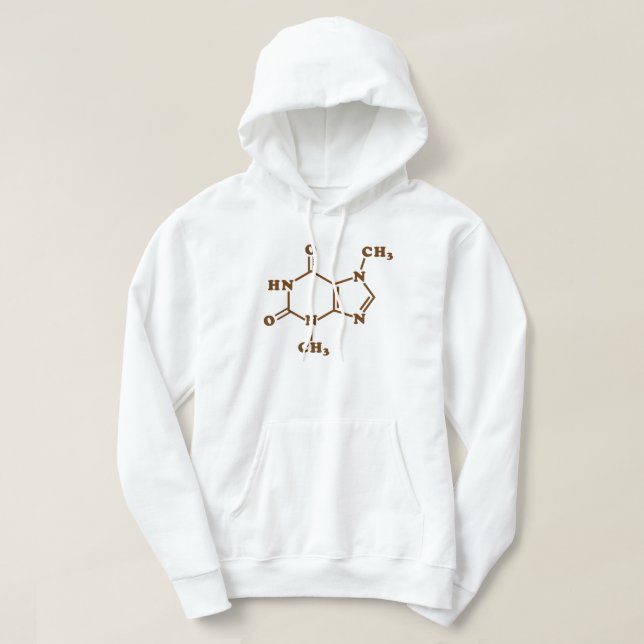 Theobrominmolekulare chemische Formel Hoodie (Design vorne)