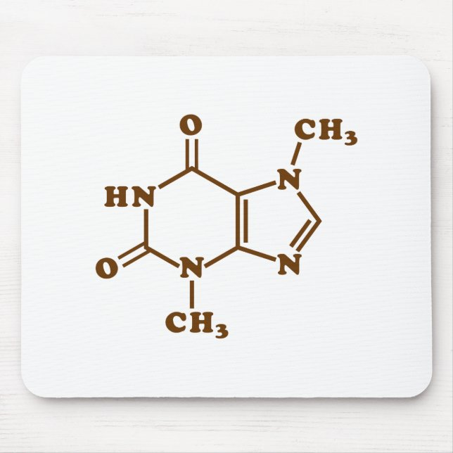 Theobrominmolekulare chemische Formel Mousepad (Vorne)