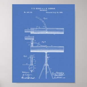 Theodolit 1895 Patent Kunst Blaupause Poster