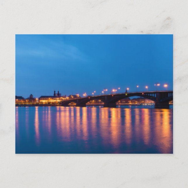 Theodor Heuss Brücke über den Rhein Postkarte (Vorderseite)