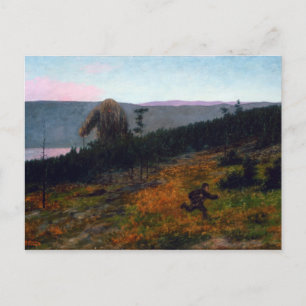 Theodor Kittelsen The Ash Lad and Troll Postkarte