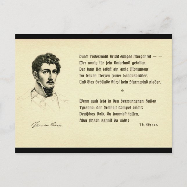 Theodor Körner Postkarte (Vorderseite)