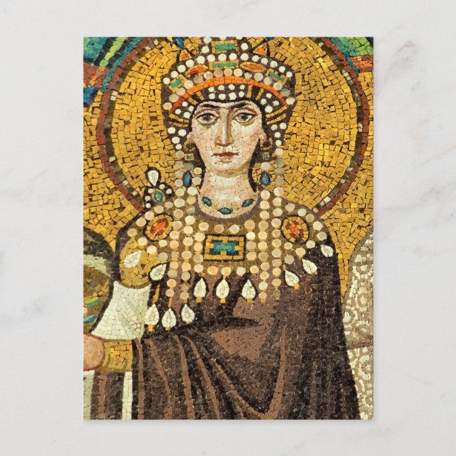 Theodora Byzantinisches Mosaiksymbol Postkarte (Vorderseite)