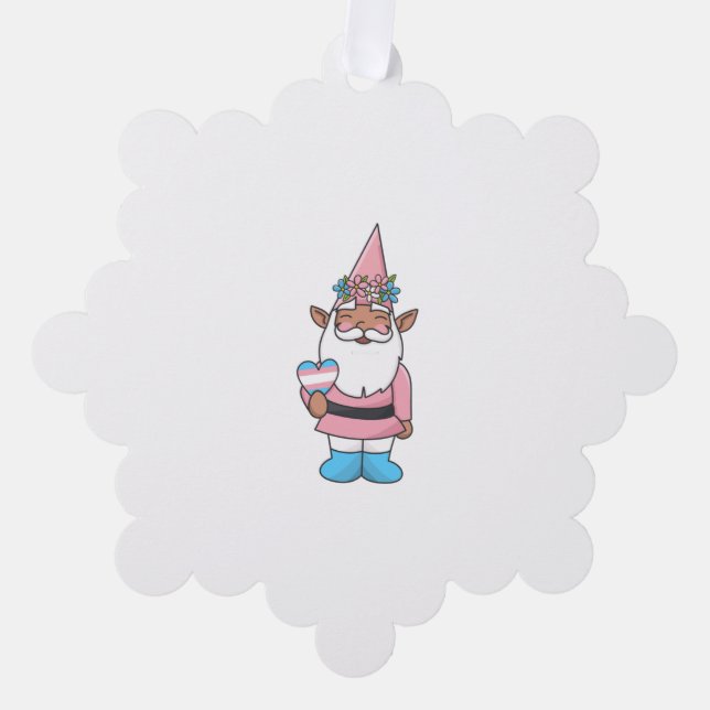 Theodore das Transgender-Gnome Ornament Karte (Vorderseite)