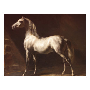 Theodore Gericault Vintage Graues Pferd Fotodruck