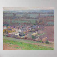 Theodore Robinson Landschaftskunst "Bird's eye vie