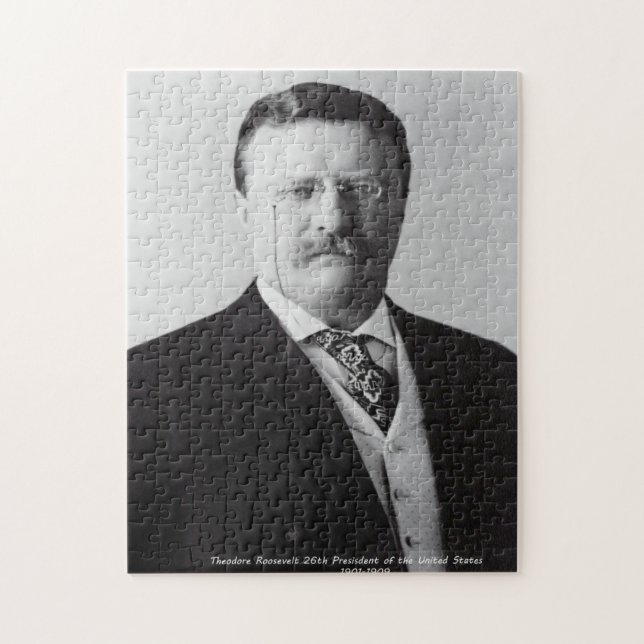 Theodore Roosevelt 26. Präsident von Amerika. Puzzle (Vertikal)