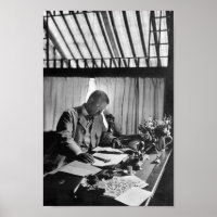 Theodore Roosevelt arbeitet am Schreibtisch - Saga