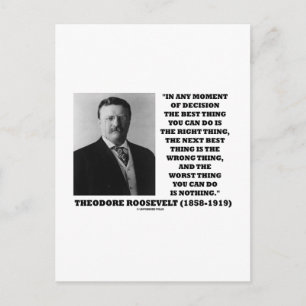Theodore Roosevelt Entscheidung richtig falsch Postkarte