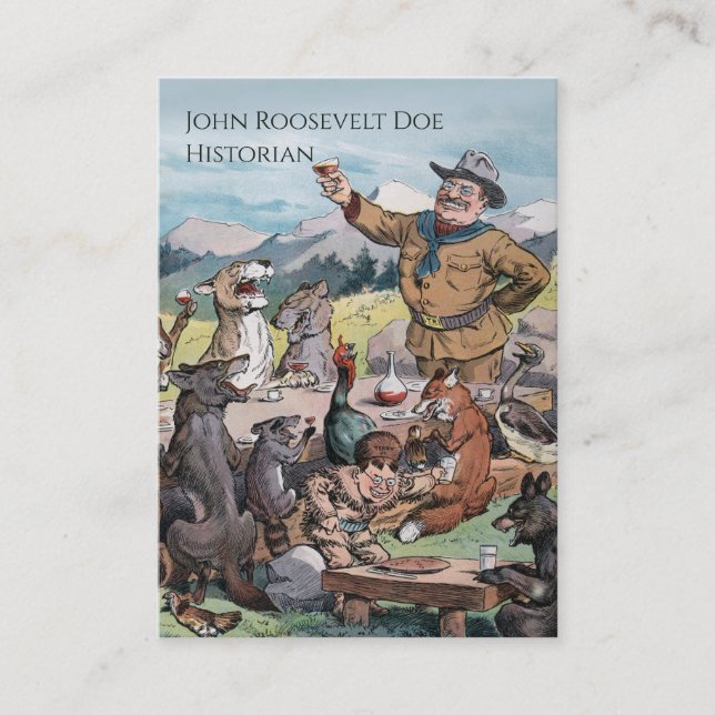 Theodore Roosevelt - Geschichte/Regierungspräsiden Visitenkarte (Vorderseite)