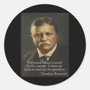 Theodore Roosevelt Meme Anti Trump T-Shirt Runder Aufkleber