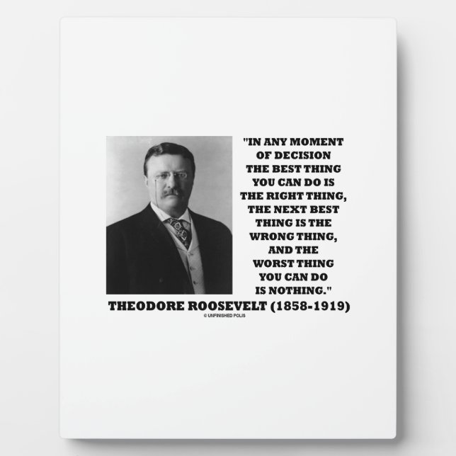 Theodore Roosevelt Moment der Entscheidung am best Fotoplatte (Vorderseite)