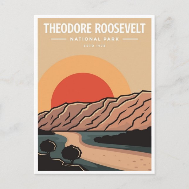 Theodore Roosevelt National Park North Dakota Postkarte (Vorderseite)