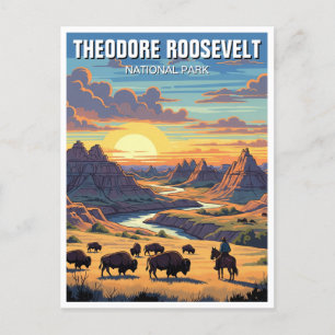 Theodore Roosevelt National Park North Dakota Postkarte