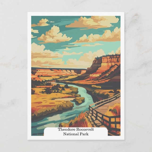 Theodore Roosevelt National Park, North Dakota USA Postkarte (Vorderseite)
