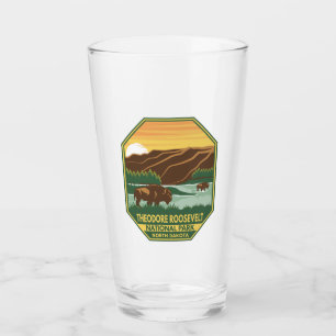Theodore Roosevelt Nationalpark Bison Retro Glas