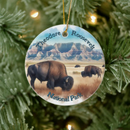 Theodore Roosevelt Nationalpark Bison Souvenir Keramik Ornament