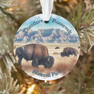 Theodore Roosevelt Nationalpark Bison Souvenir Ornament