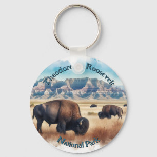 Theodore Roosevelt Nationalpark Bison Souvenir Schlüsselanhänger