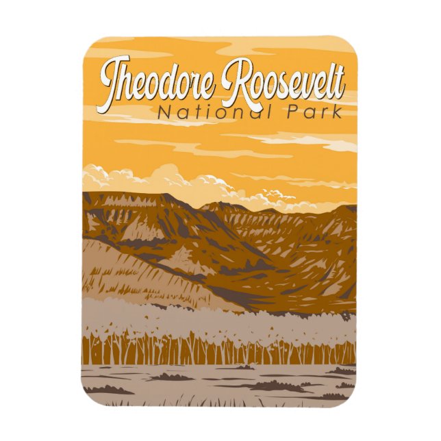 Theodore Roosevelt Nationalpark California Magnet (Vertikal)