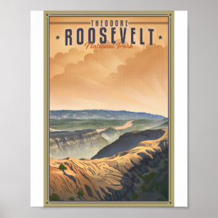 Theodore Roosevelt Nationalpark California Poster