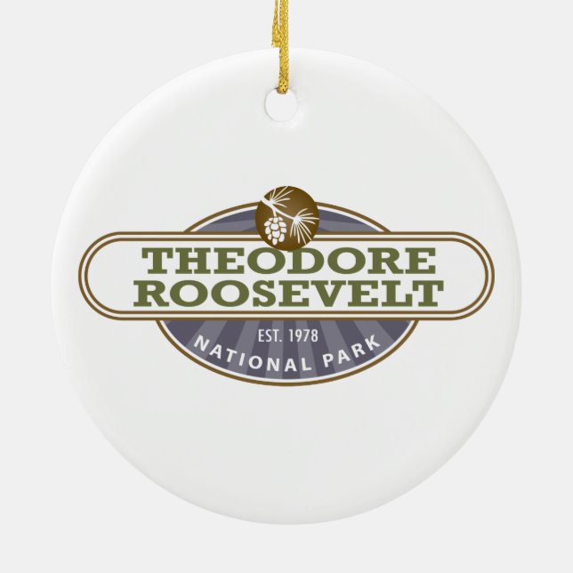 Theodore Roosevelt Nationalpark Keramik Ornament (Hinten)
