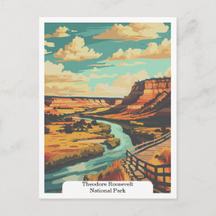 Theodore-Roosevelt-Nationalpark, North Dakota USA Postkarte