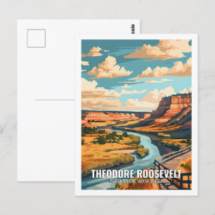 Theodore-Roosevelt-Nationalpark North Dakota USA Postkarte