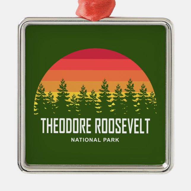 Theodore Roosevelt Nationalpark Ornament Aus Metall (Vorne)
