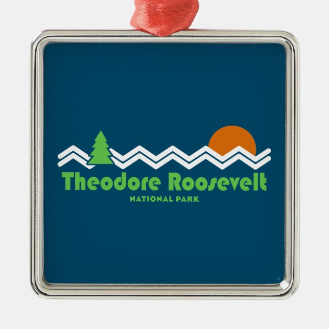 Theodore Roosevelt Nationalpark Ornament Aus Metall (Vorne)